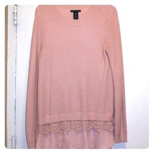 Beautiful sweater with chiffon/lace bottom